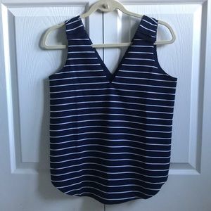 BananaRepublic Navy stripe tank blouse